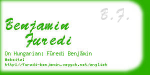 benjamin furedi business card